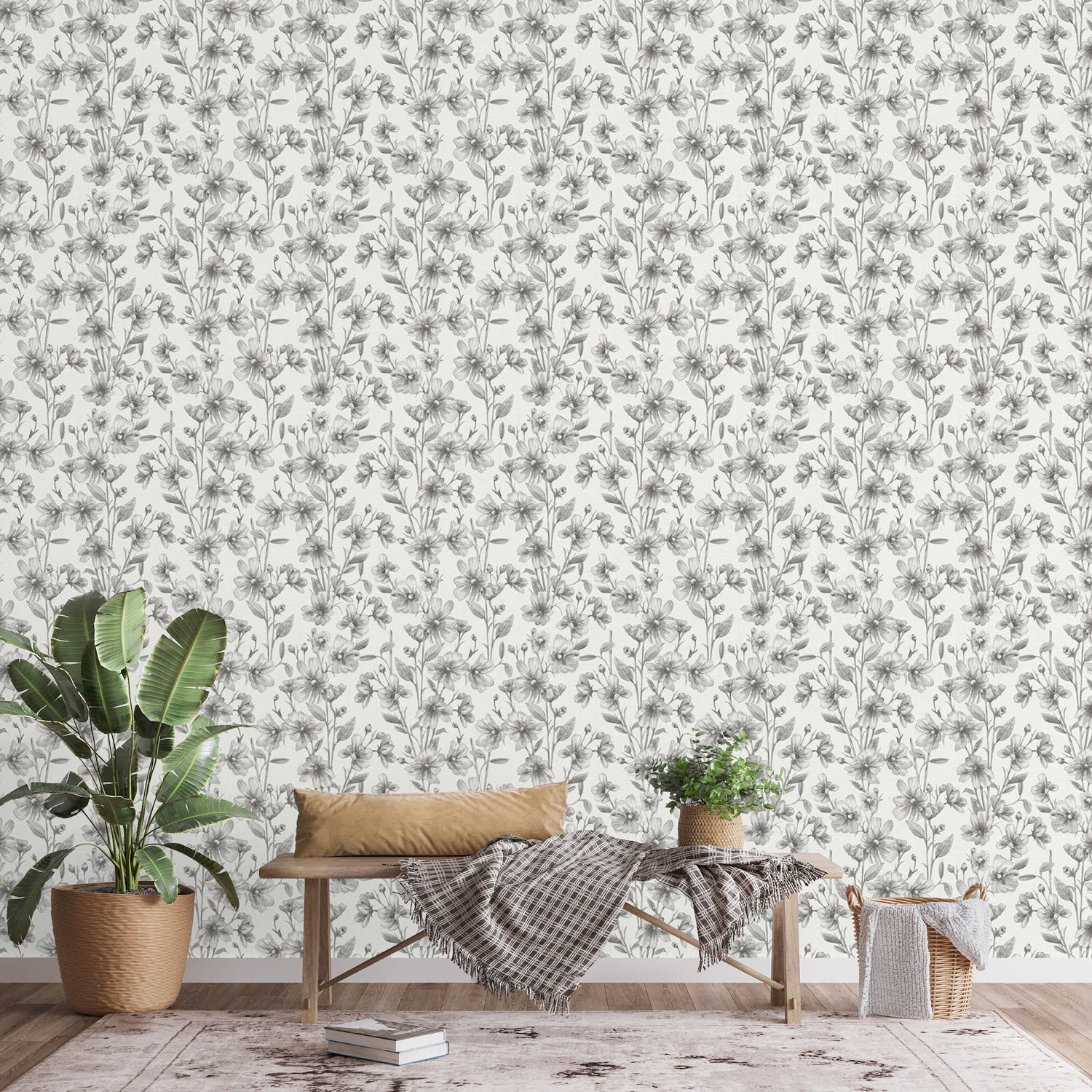 Garden Patch Pattern III, Style B, Wallpaper