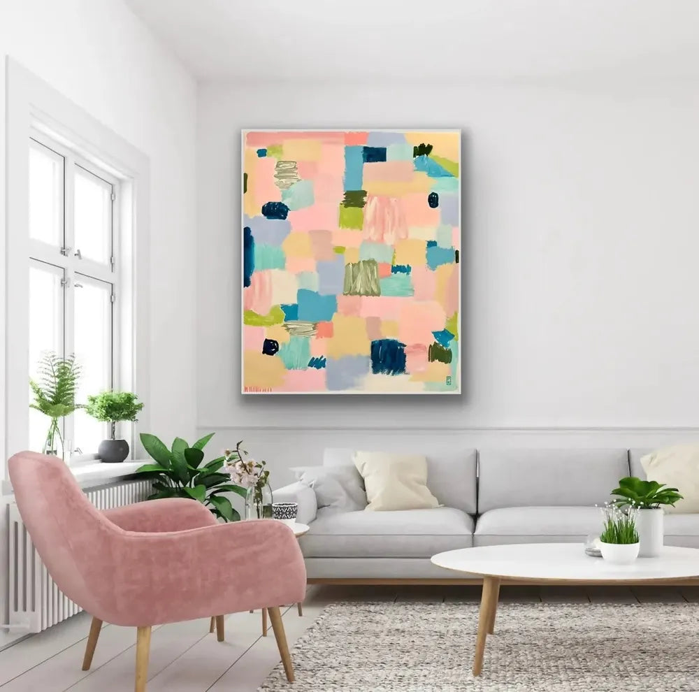 Gelato Beach, Original Hand-Painted Canvas By Poppy Key-by-Poppy Key-original art-Gioia