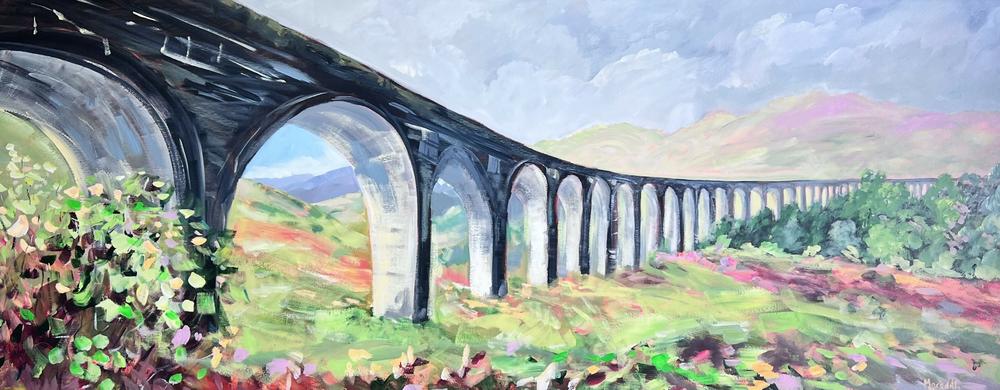 Glenfinnan Viaduct-by-Meredith Howse Original Art-original art-Gioia