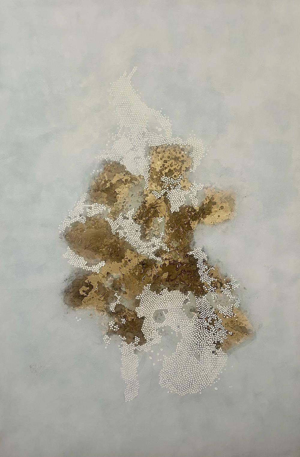 Gold Sea Foam-by-Gillian Deane Original Art-original art-Gioia
