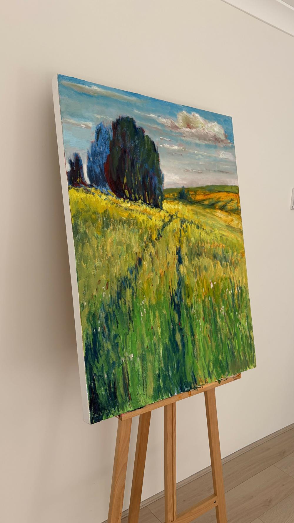 Golden Field Serenit-by-Vasily Kulchenko-original art-Gioia