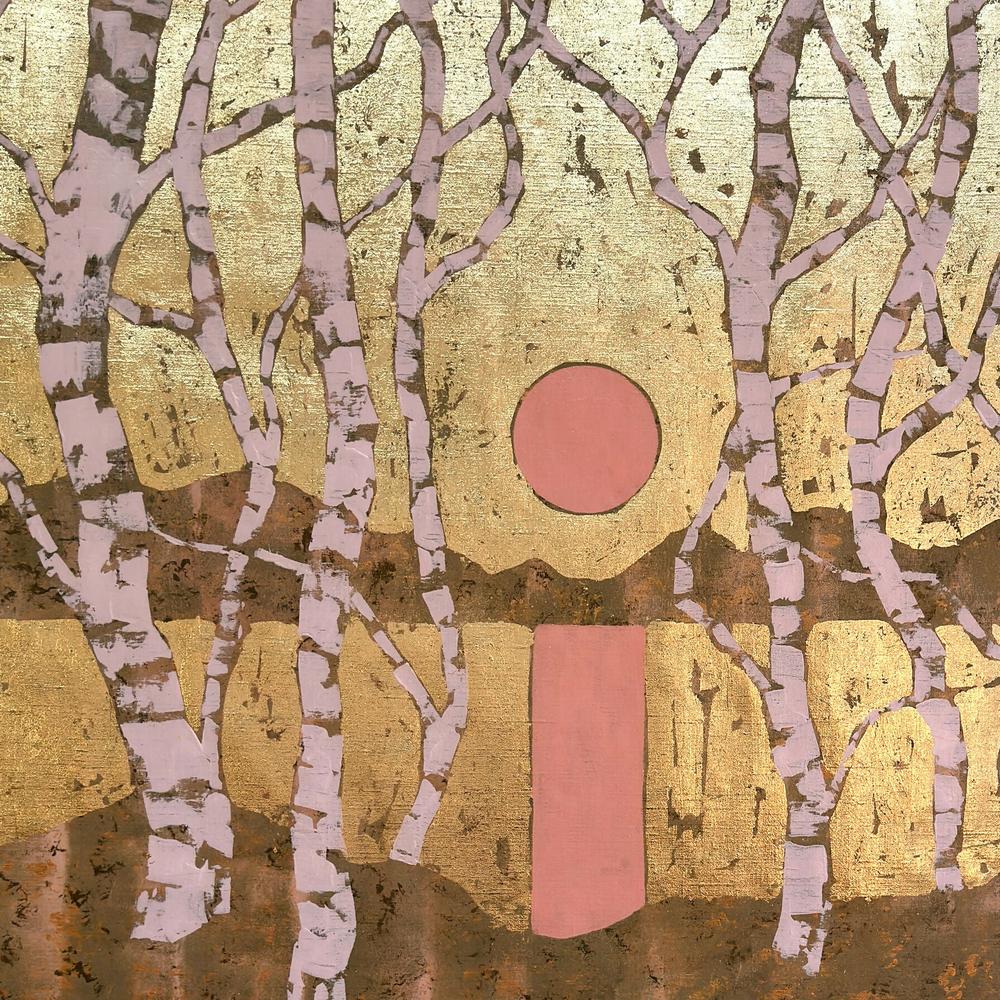 Golden Pink Sunset - Original Painting by Ekaterina Prisich-by-Ekaterina Prisich-original art-Gioia