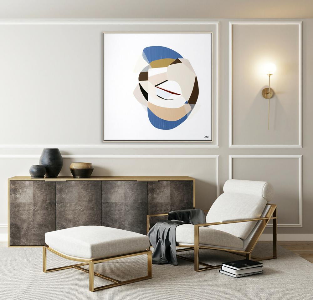 Golden Sapphire 1 Original Hand-Painted Canvas By Ani Ipradjian-by-Ani Ipradjian-original art-Gioia