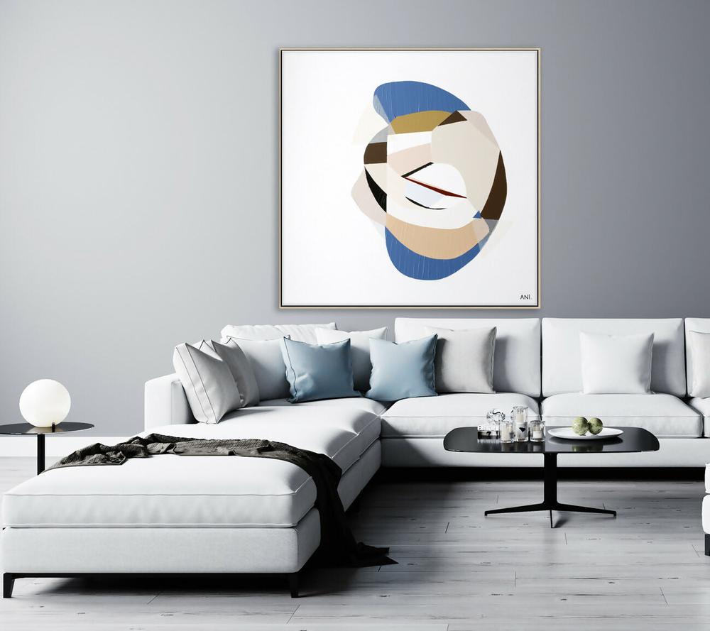 Golden Sapphire 1 Original Hand-Painted Canvas By Ani Ipradjian-by-Ani Ipradjian-original art-Gioia