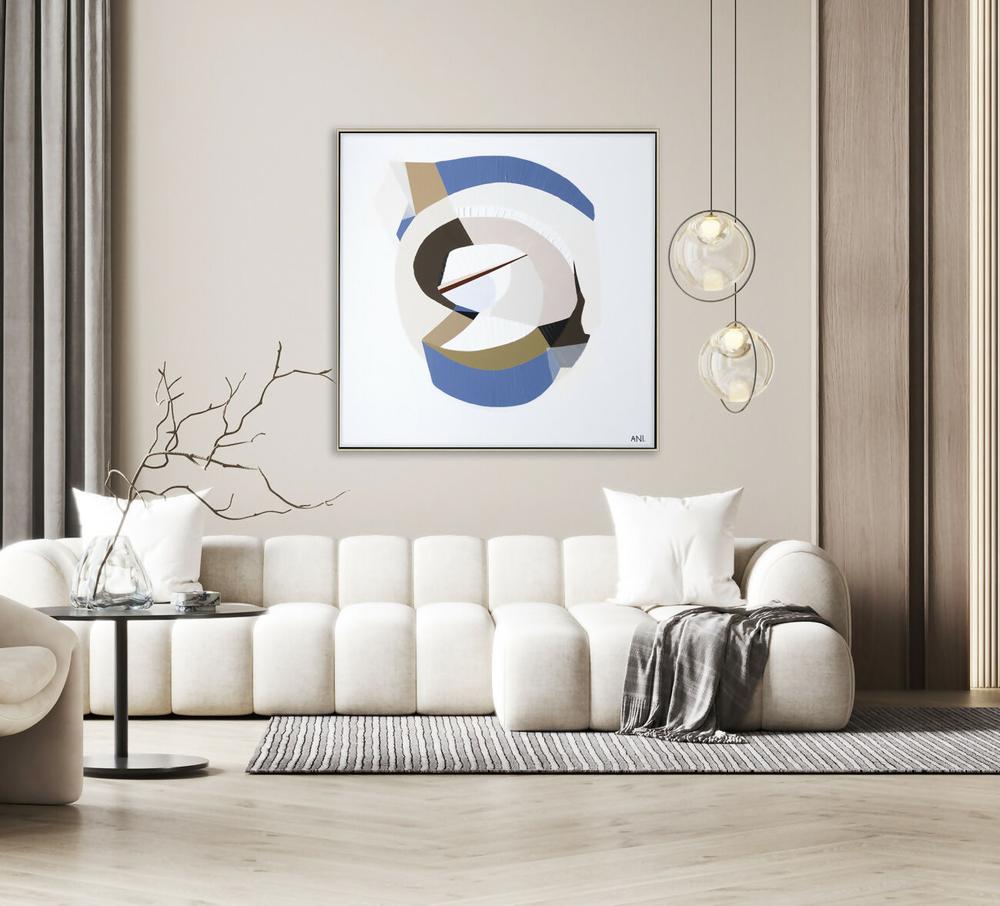 Golden Sapphire 2 Original Hand-Painted Canvas By Ani Ipradjian-by-Ani Ipradjian-original art-Gioia