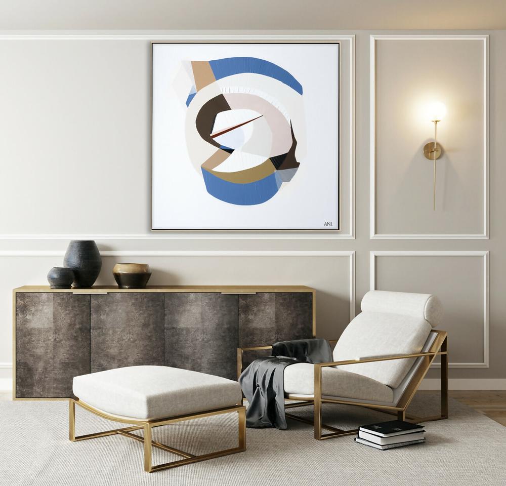 Golden Sapphire 2 Original Hand-Painted Canvas By Ani Ipradjian-by-Ani Ipradjian-original art-Gioia