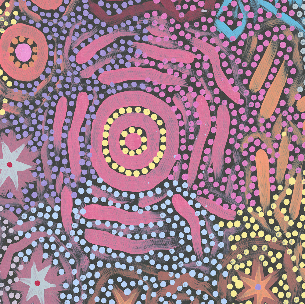 Grandmothers Country, Acrylic on Canvas, 88x100cm , Original Artwork-by-Azeza Possum-original art-Gioia