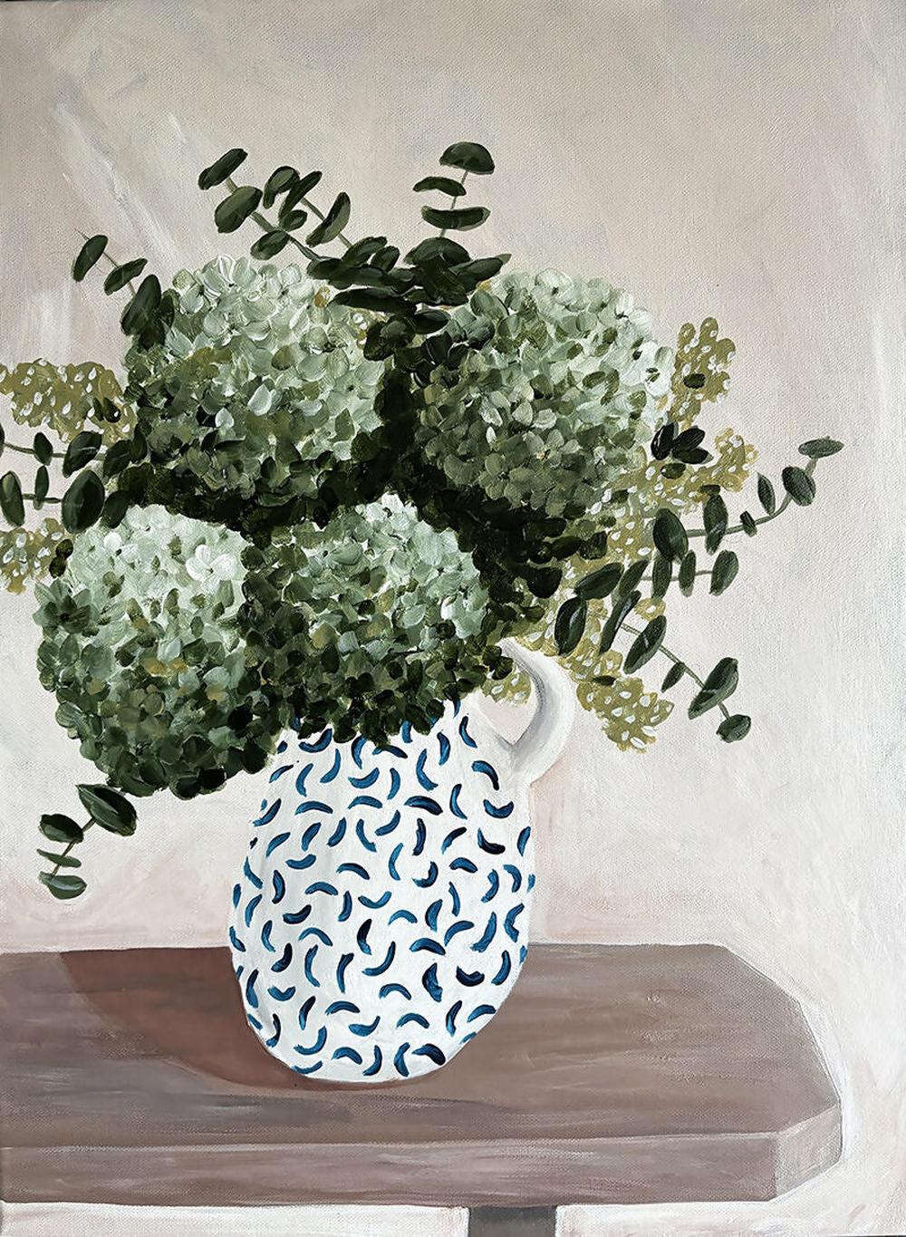Green Puffs-by-Di Hocking Creative-original art-Gioia