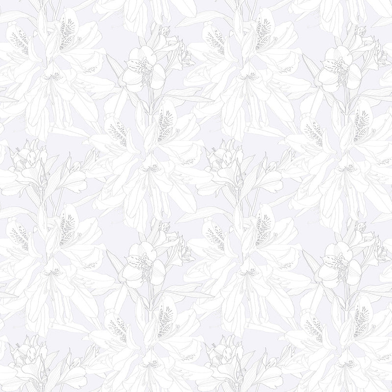 Grey Flower Wallpaper Wallpaper self adhesive removable Gioia Wall Art