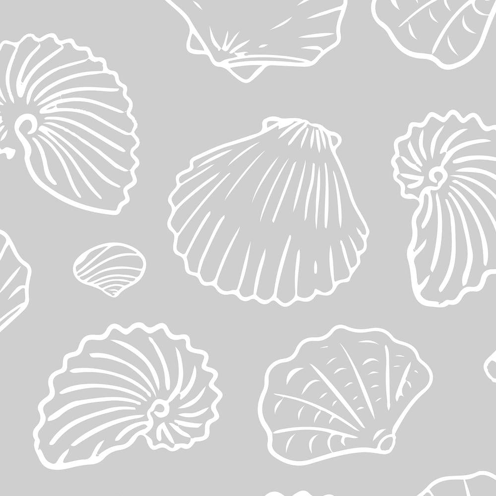 Grey Seashells-wallpaper-eco-friendly-easy-removal-Gioia Wall Art-4