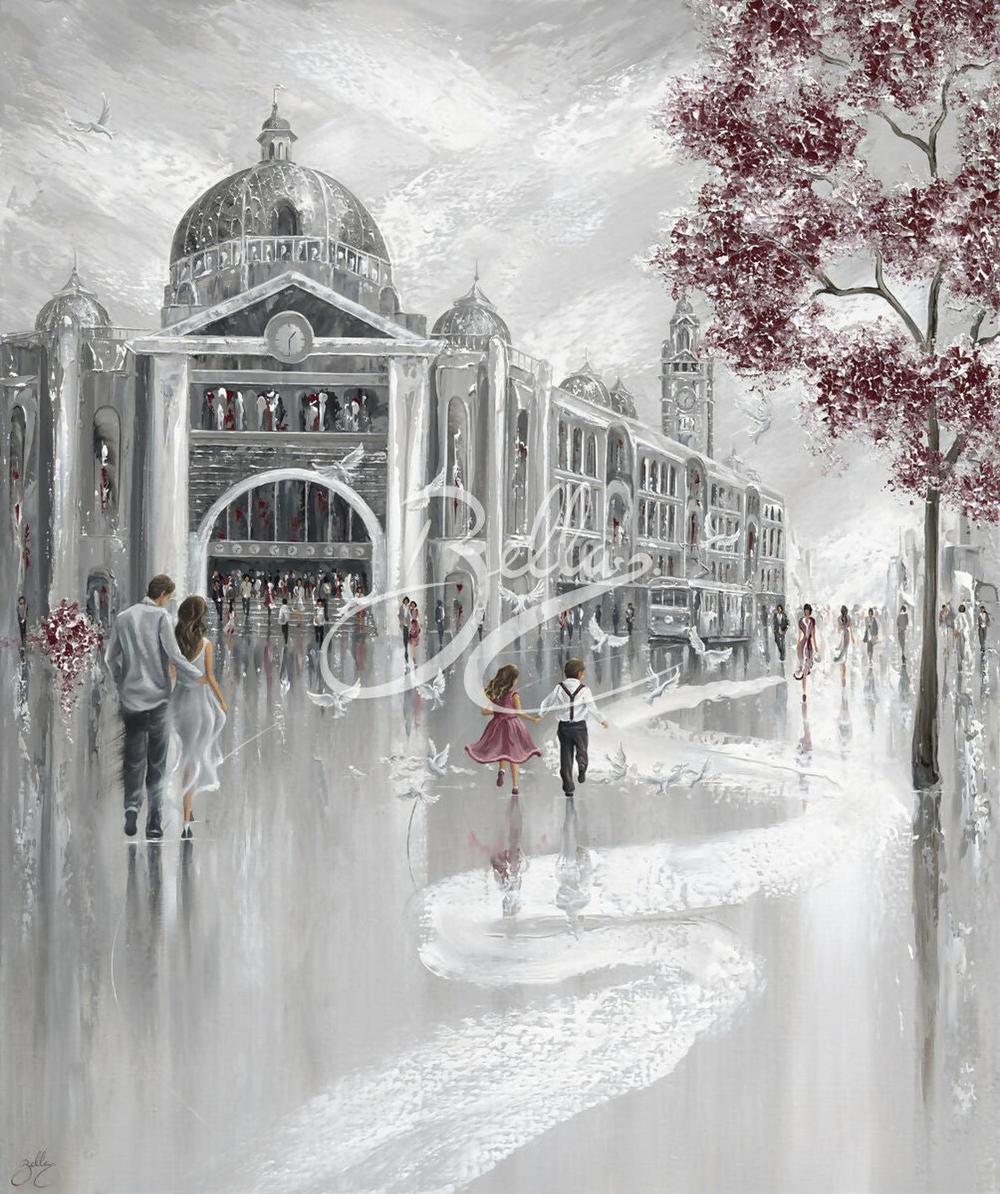 Guardian Angels, Original Hand-Painted Canvas By Isabella Karolewicz-by-Isabella Karolewicz-original art-Gioia