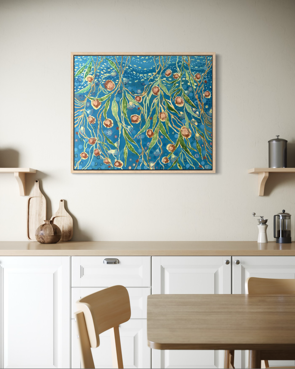 Gum Blossom and Blue-by-Debra Duffy-original art-Gioia