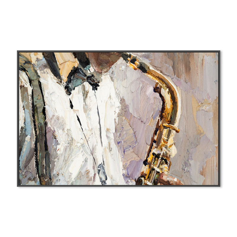 The Saxophonist , Hand-Painted Canvas