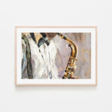 The Saxophonist , Hand-Painted Canvas