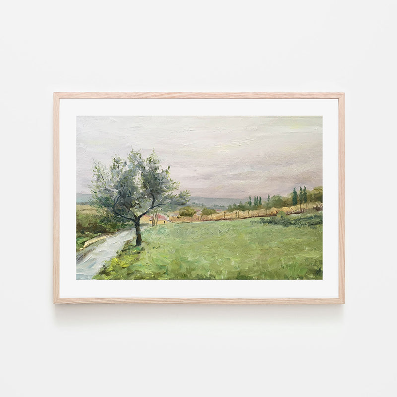 English Countryside, Style B , Hand-Painted Canvas