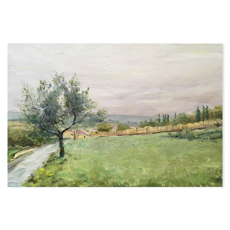 English Countryside, Style B , Hand-Painted Canvas