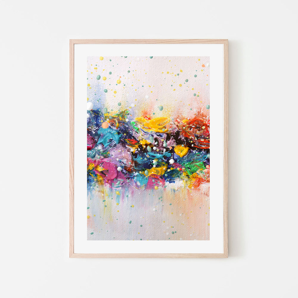 Canvas Painting, Colour Riot , Hand-Painted Canvas, Framed