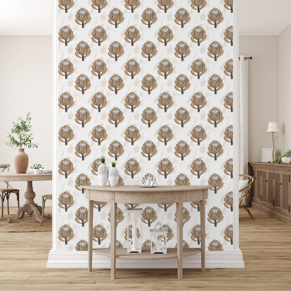 Hand drawn Protea flower-wallpaper-eco-friendly-easy-removal-Gioia Wall Art-5