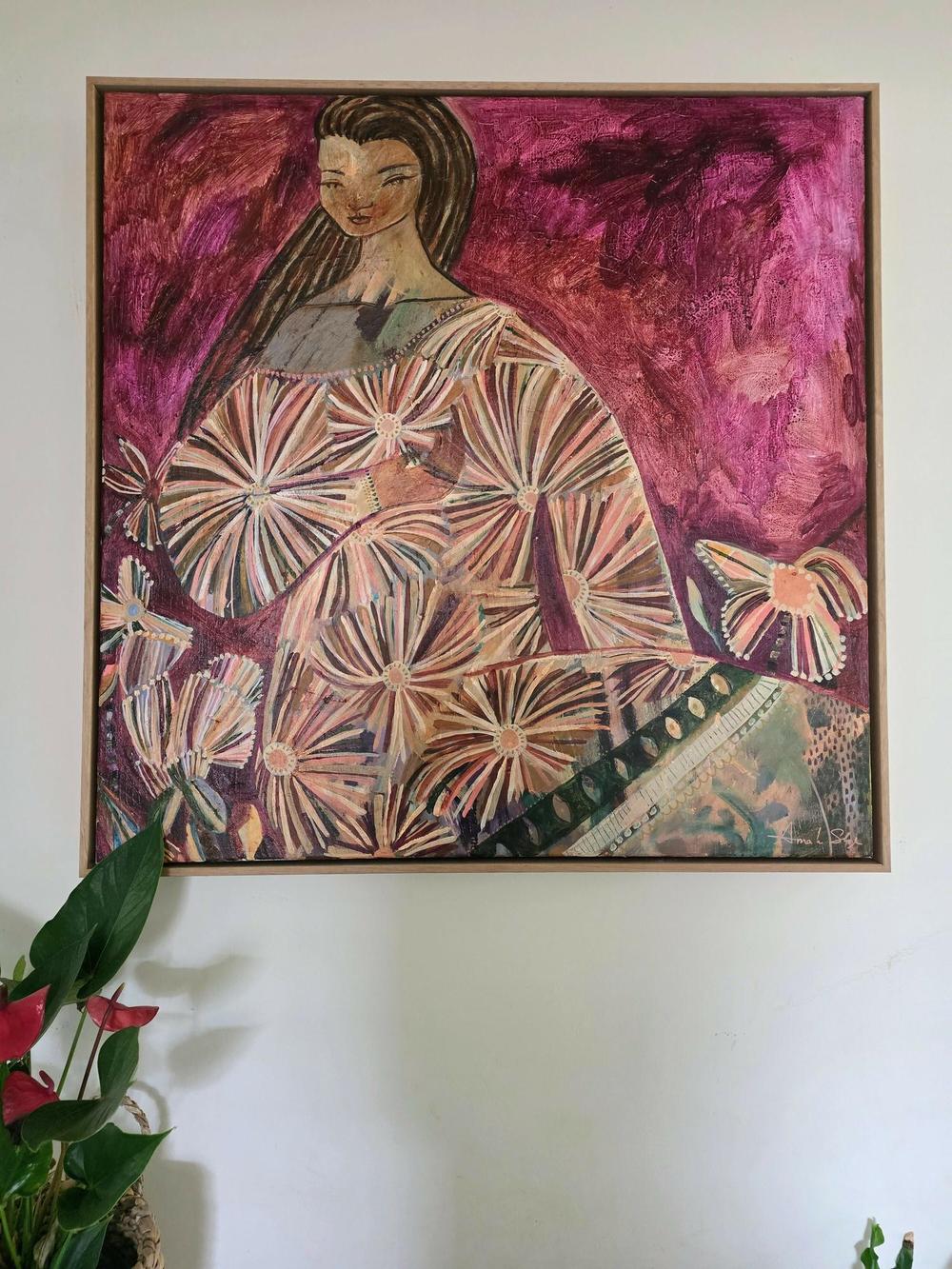 Hand on Heart , Original Artwork-by-Amanda Skye-original art-Gioia