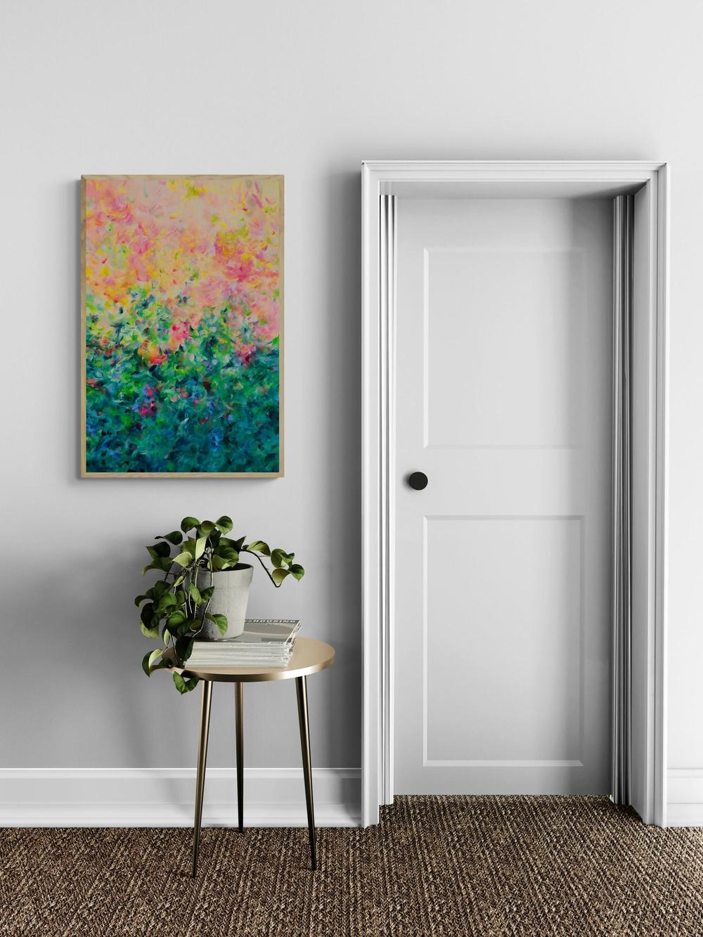Happiness Lives Here , Original Artwork-by-Katherine Spiller-original art-Gioia