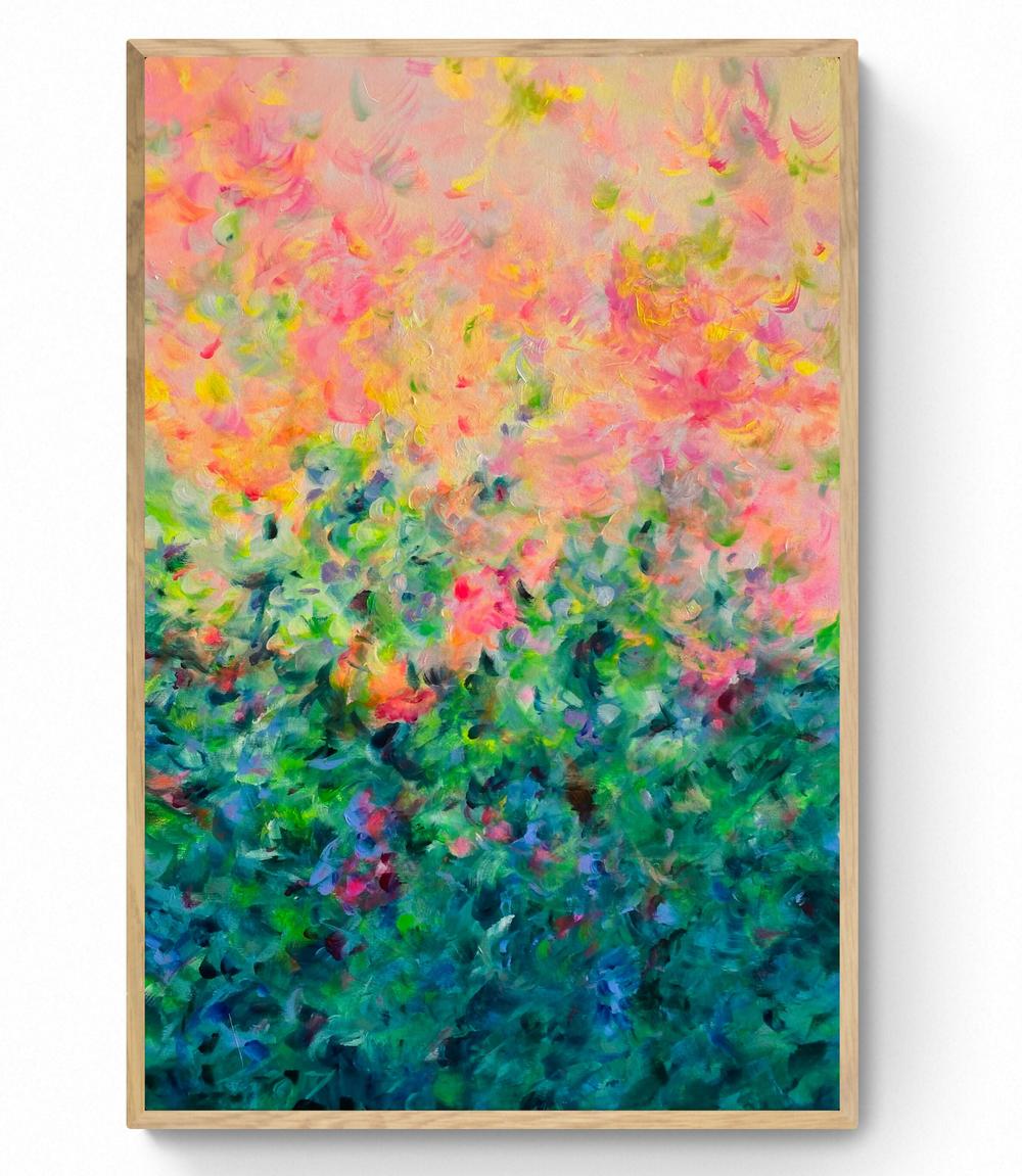 Happiness Lives Here , Original Artwork-by-Katherine Spiller-original art-Gioia