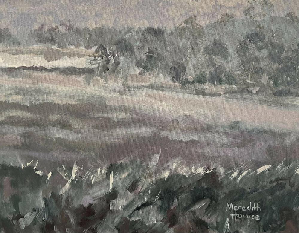 Hazy Winter Morn. Original hand-painted artwork by Meredith Howse.-by-Meredith Howse-original art-Gioia