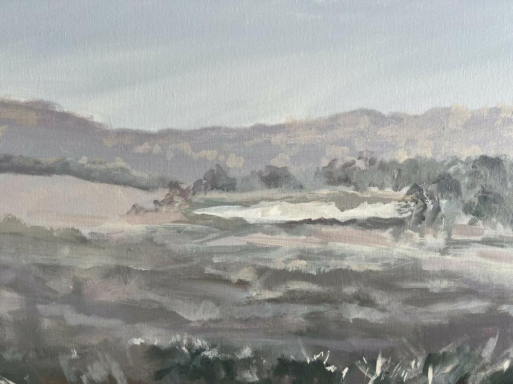 Hazy Winter Morn. Original hand-painted artwork by Meredith Howse.-by-Meredith Howse-original art-Gioia