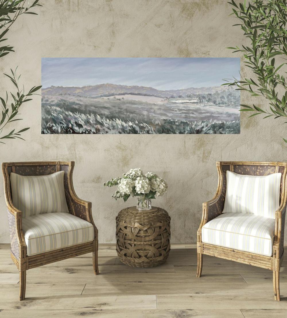 Hazy Winter Morn. Original hand-painted artwork by Meredith Howse.-by-Meredith Howse-original art-Gioia