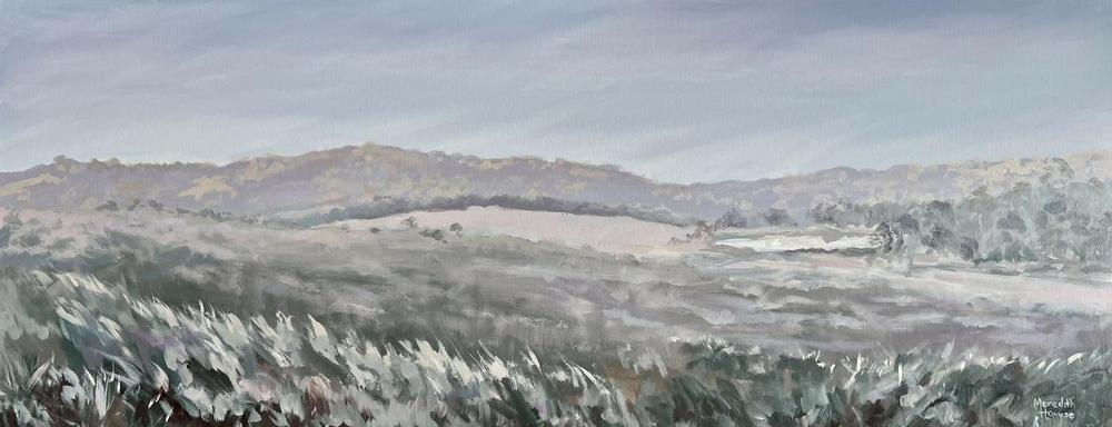 Hazy Winter Morn. Original hand-painted artwork by Meredith Howse.-by-Meredith Howse-original art-Gioia