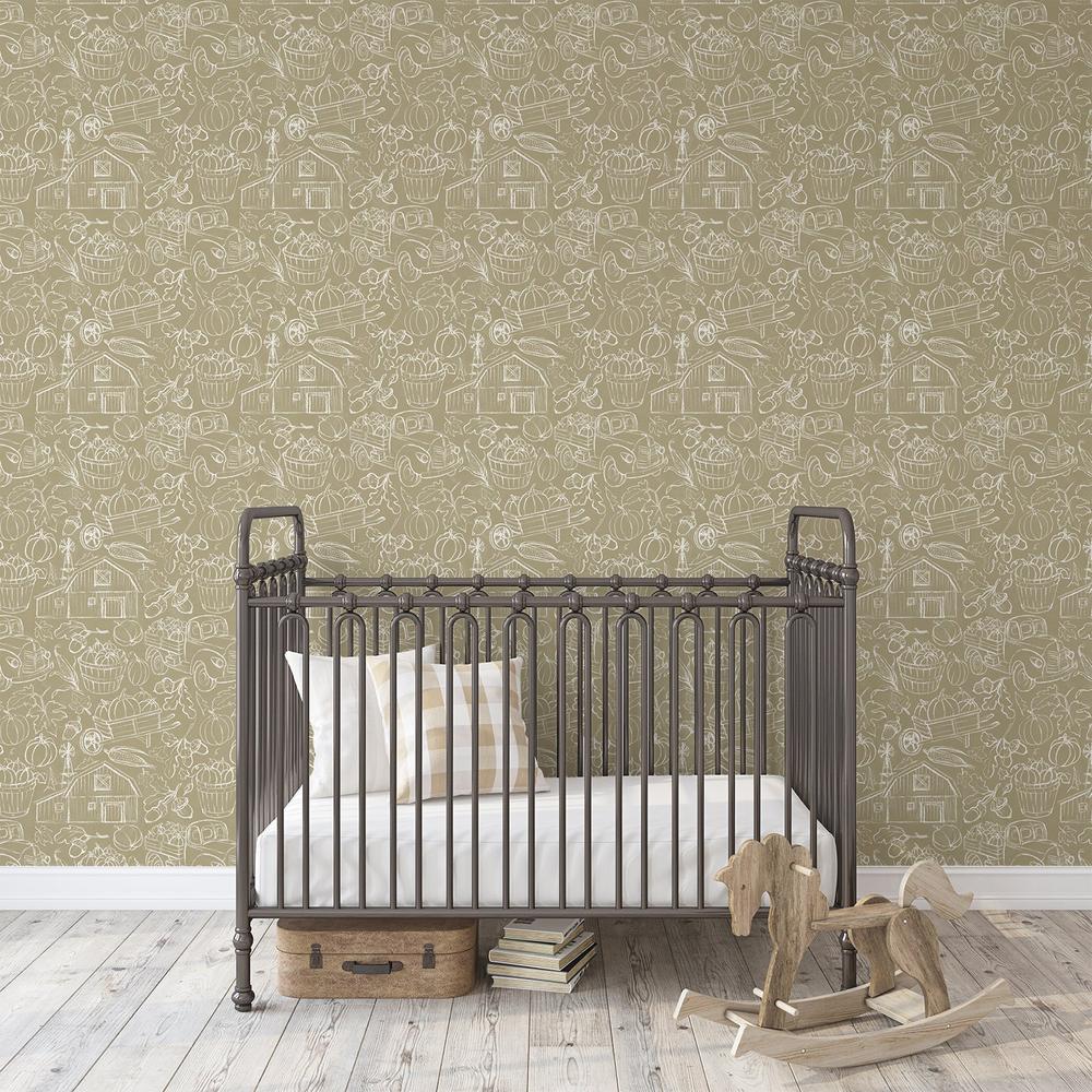 Heartland Harvest Pattern VIIIB-wallpaper-eco-friendly-easy-removal-Silvia Vassileva-5