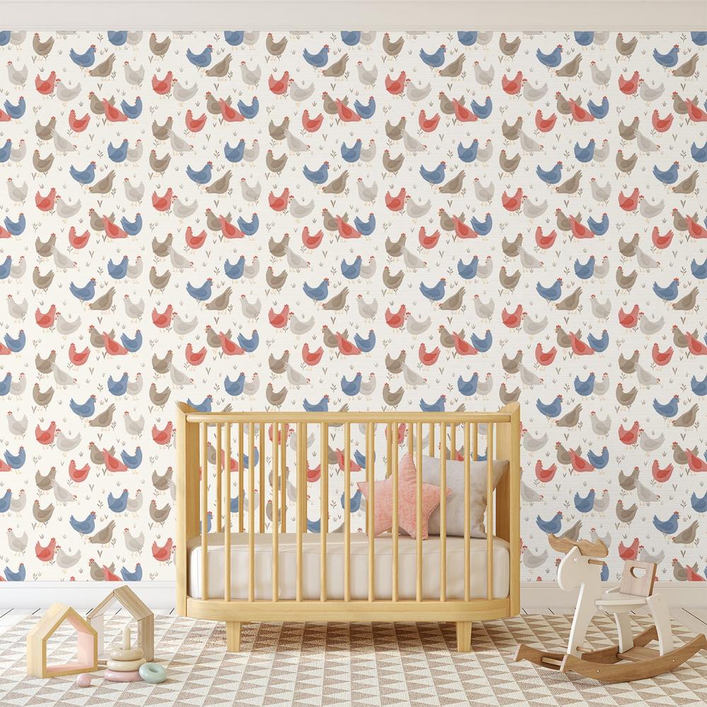 Homespun Americana Pattern IVA-wallpaper-eco-friendly-easy-removal-Laura Marshall-5