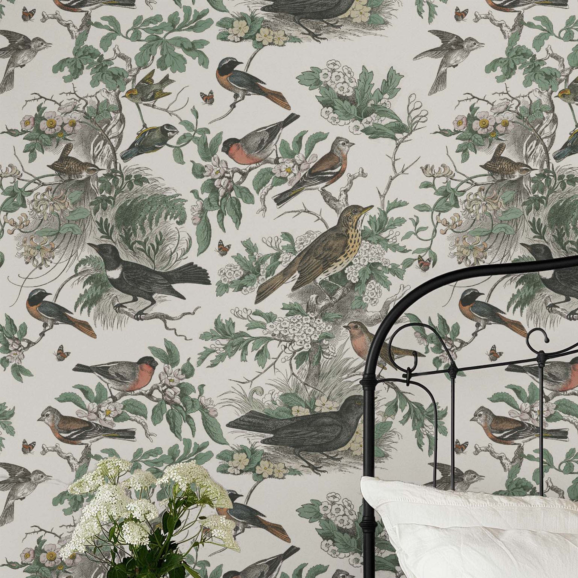 Honeybloom Bird Pattern IA-wallpaper-eco-friendly-easy-removal-Wild Apple Portfolio-2