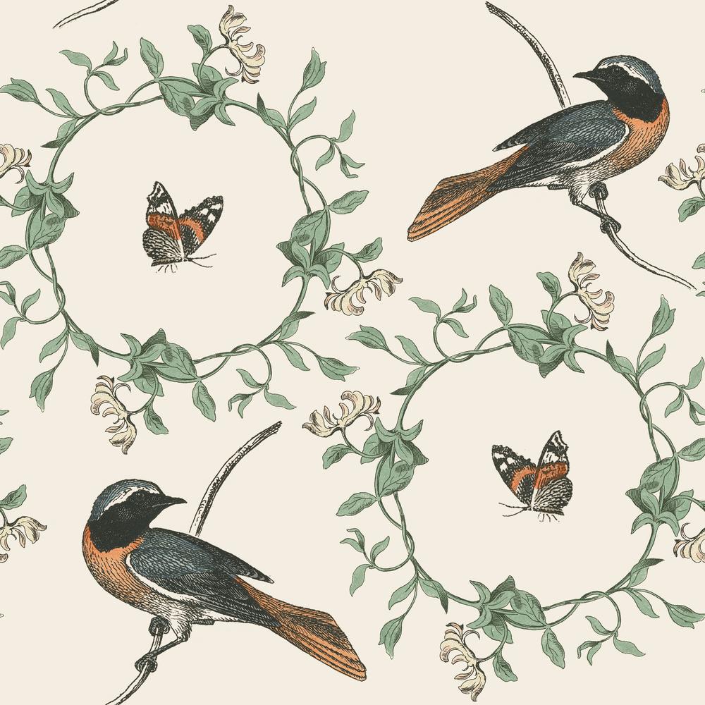 Honeybloom Bird Pattern IV-wallpaper-eco-friendly-easy-removal-Wild Apple Portfolio-1
