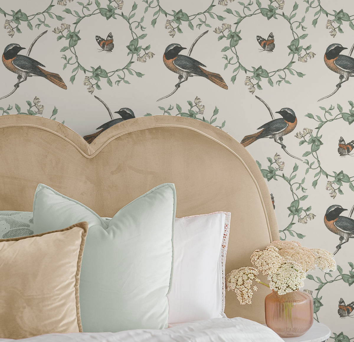 Honeybloom Bird Pattern IV-wallpaper-eco-friendly-easy-removal-Wild Apple Portfolio-5