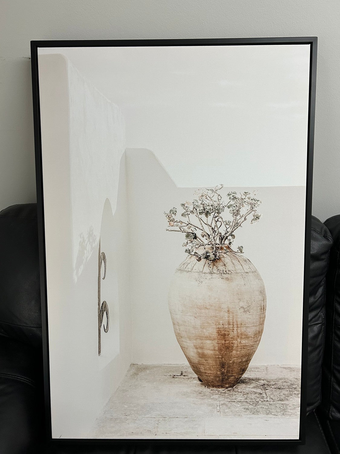 Handmade Pot And Plant-60x90cm Black Framed Canvas
