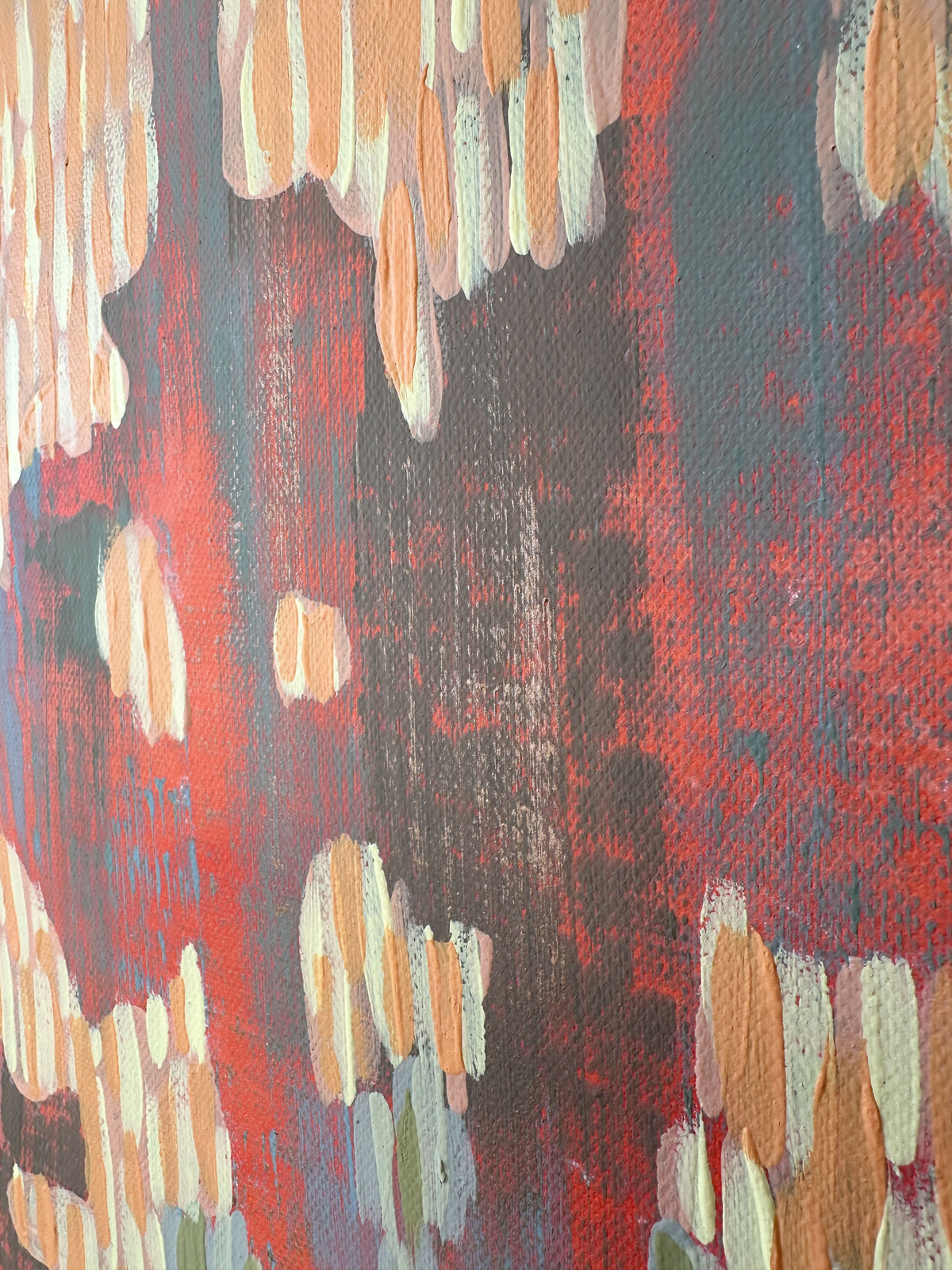 Orange Sunset over the Forest Lake - Original Painting