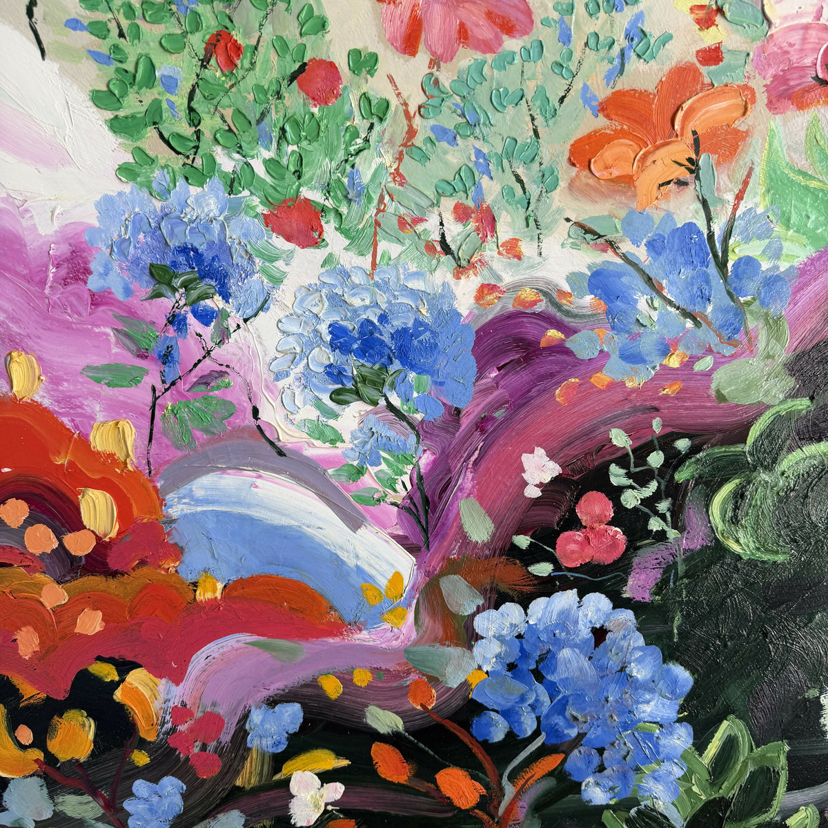 Flamboyant Vintage. Original hand-painted artwork by Meredith Howse.