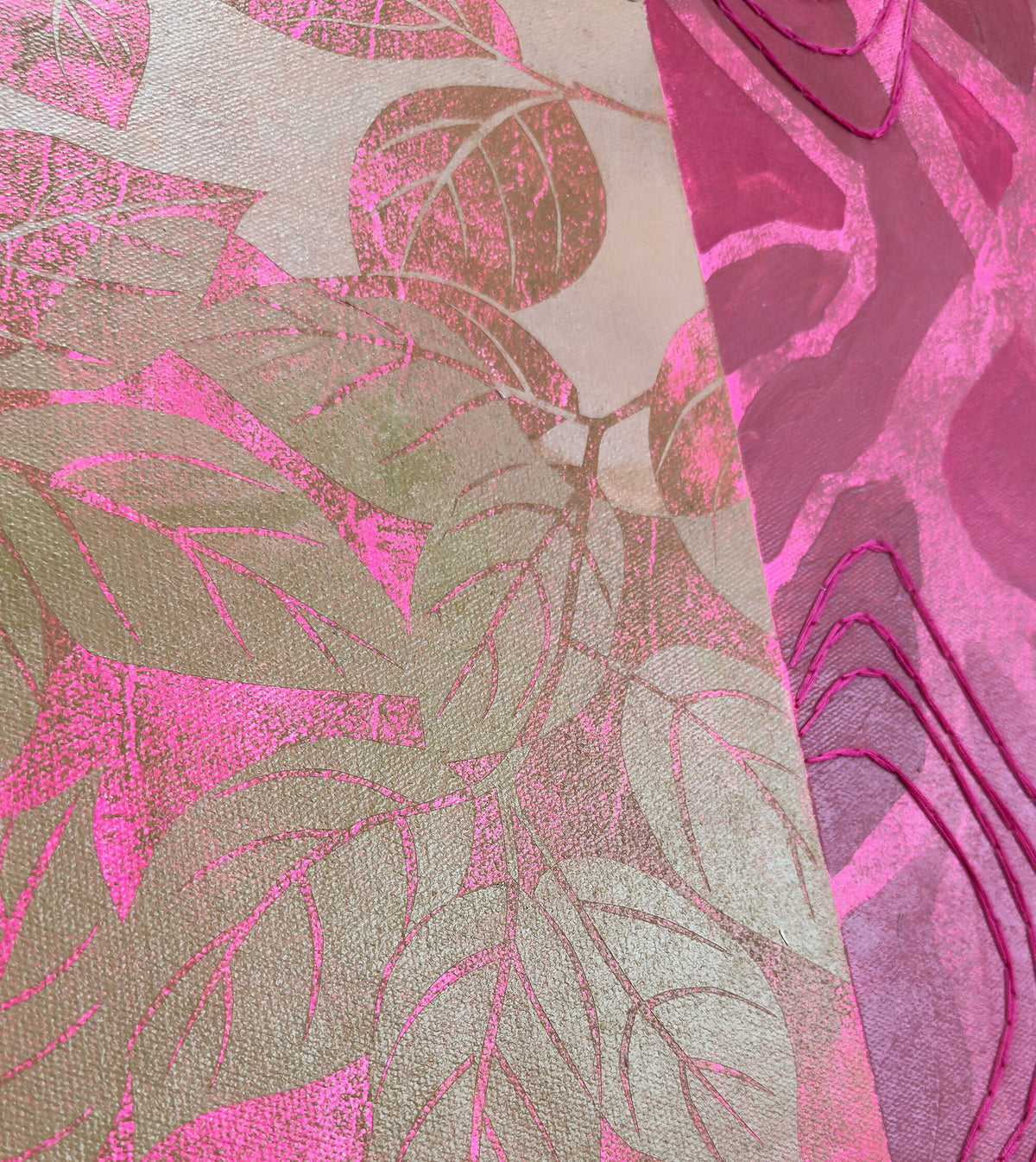 Through the Visible / Visible Through I - Original Artwork with Embroidery