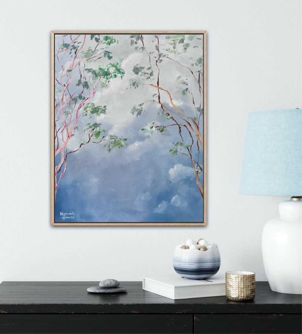 Illumination Gum Tree Clouds , Original Artwork-by-Meredith Howse-original art-Gioia