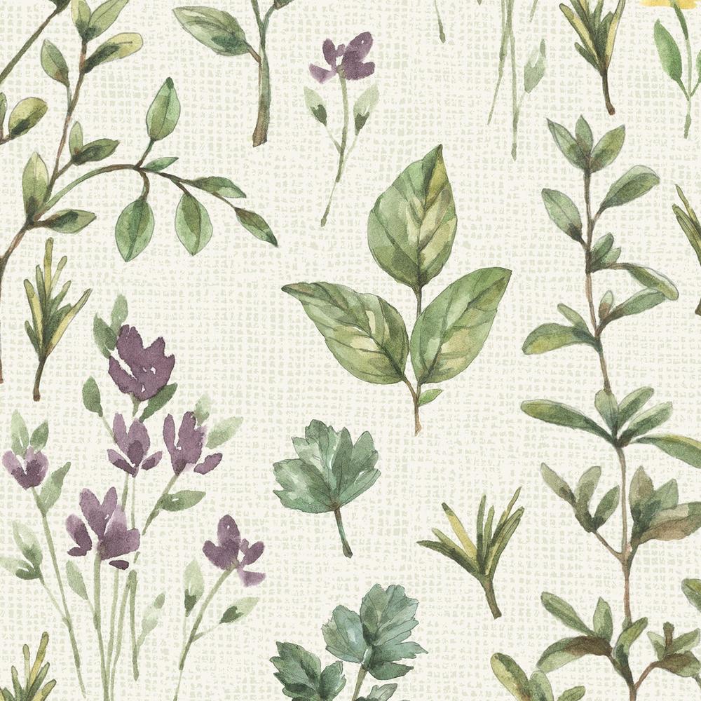 Illustrated Garden Pattern IIA-wallpaper-eco-friendly-easy-removal-Leslie Trimbach-3