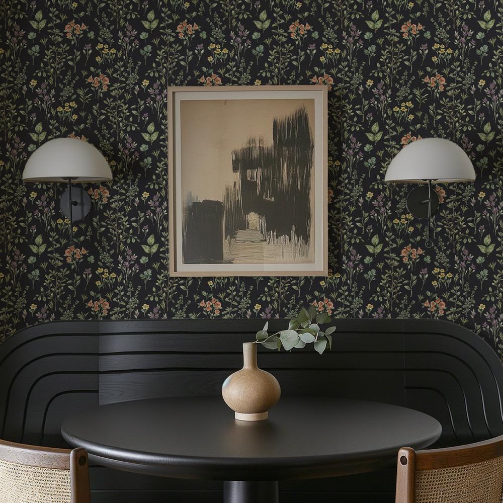 Illustrated Garden Pattern IIB-wallpaper-eco-friendly-easy-removal-Leslie Trimbach-2