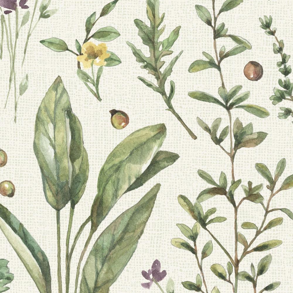 Illustrated Garden Pattern IIIA-wallpaper-eco-friendly-easy-removal-Leslie Trimbach-4