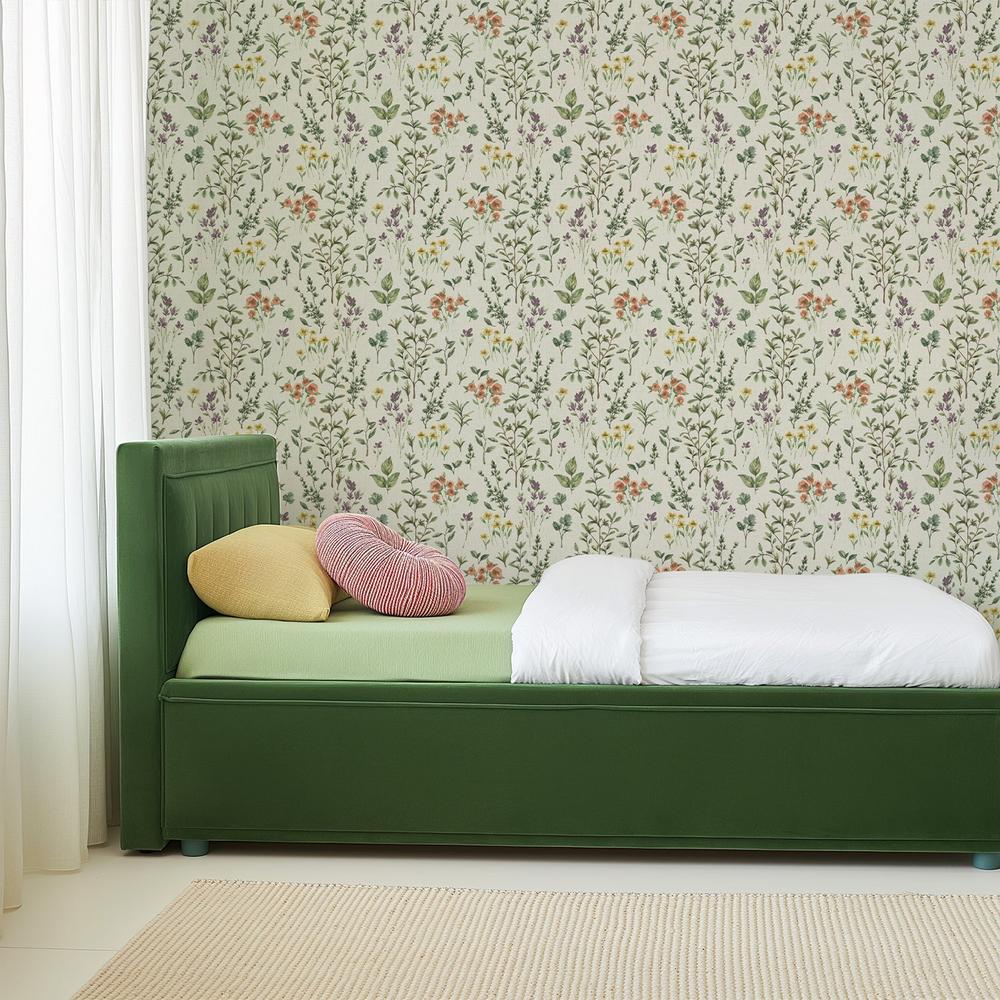 Illustrated Garden Pattern IIIA-wallpaper-eco-friendly-easy-removal-Leslie Trimbach-5