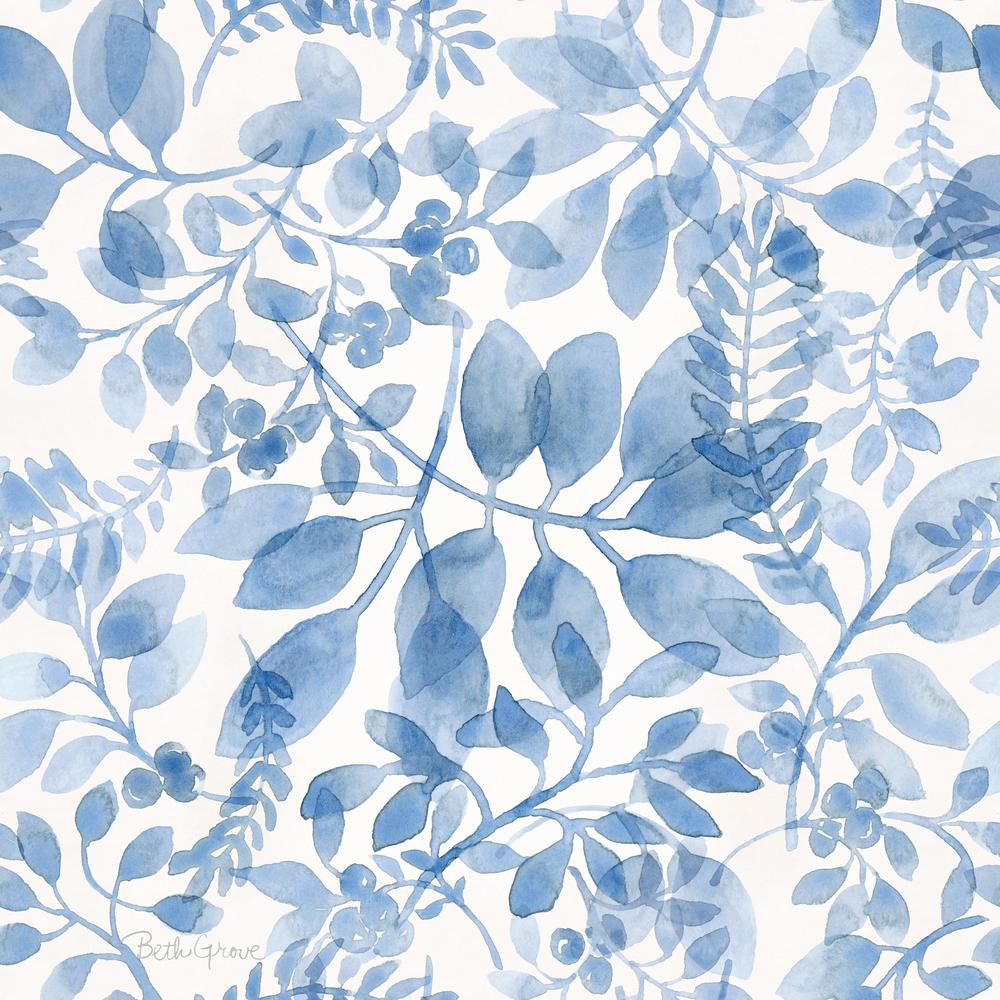 Indigo Petals Pattern VIB-wallpaper-eco-friendly-easy-removal-Beth Grove-1