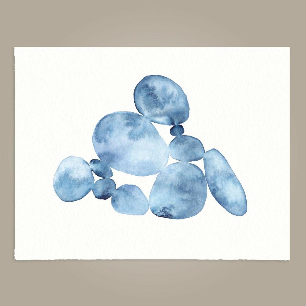 Indigo Water Stones 01 - Original Artwork-by-Danushka Abeygoda-original art-Gioia