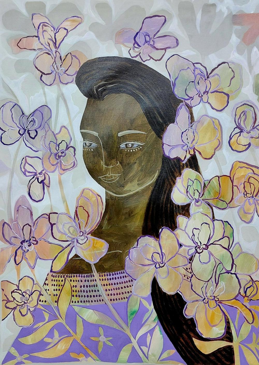 Iris Mae , Original Artwork-by-Amanda Skye-original art-Gioia