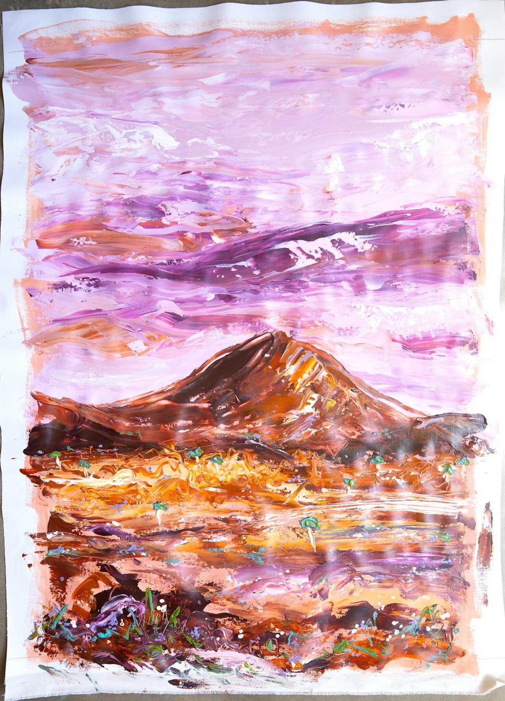 I've Been Thinking About You , Original Artwork-by-Elle Pervez-original art-Gioia