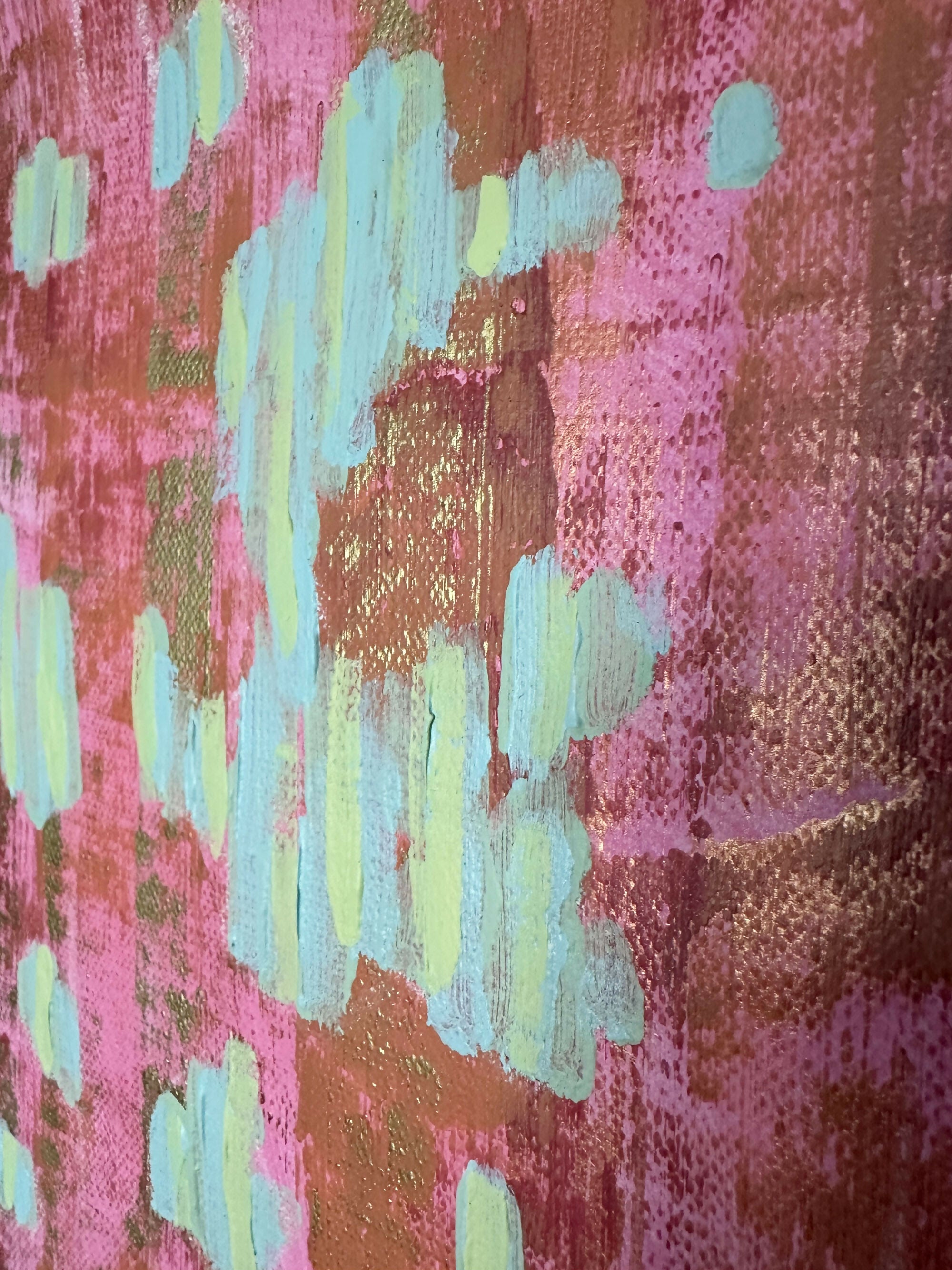 Rose-Azure Sunset - Original Painting