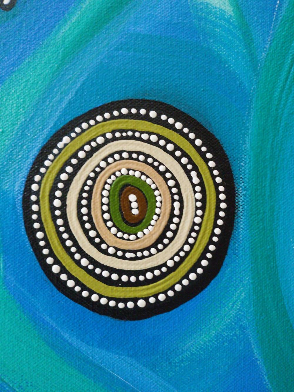 Jelly fish mob in deep water dreaming , Original Artwork-by-Emma Rigney-original art-Gioia
