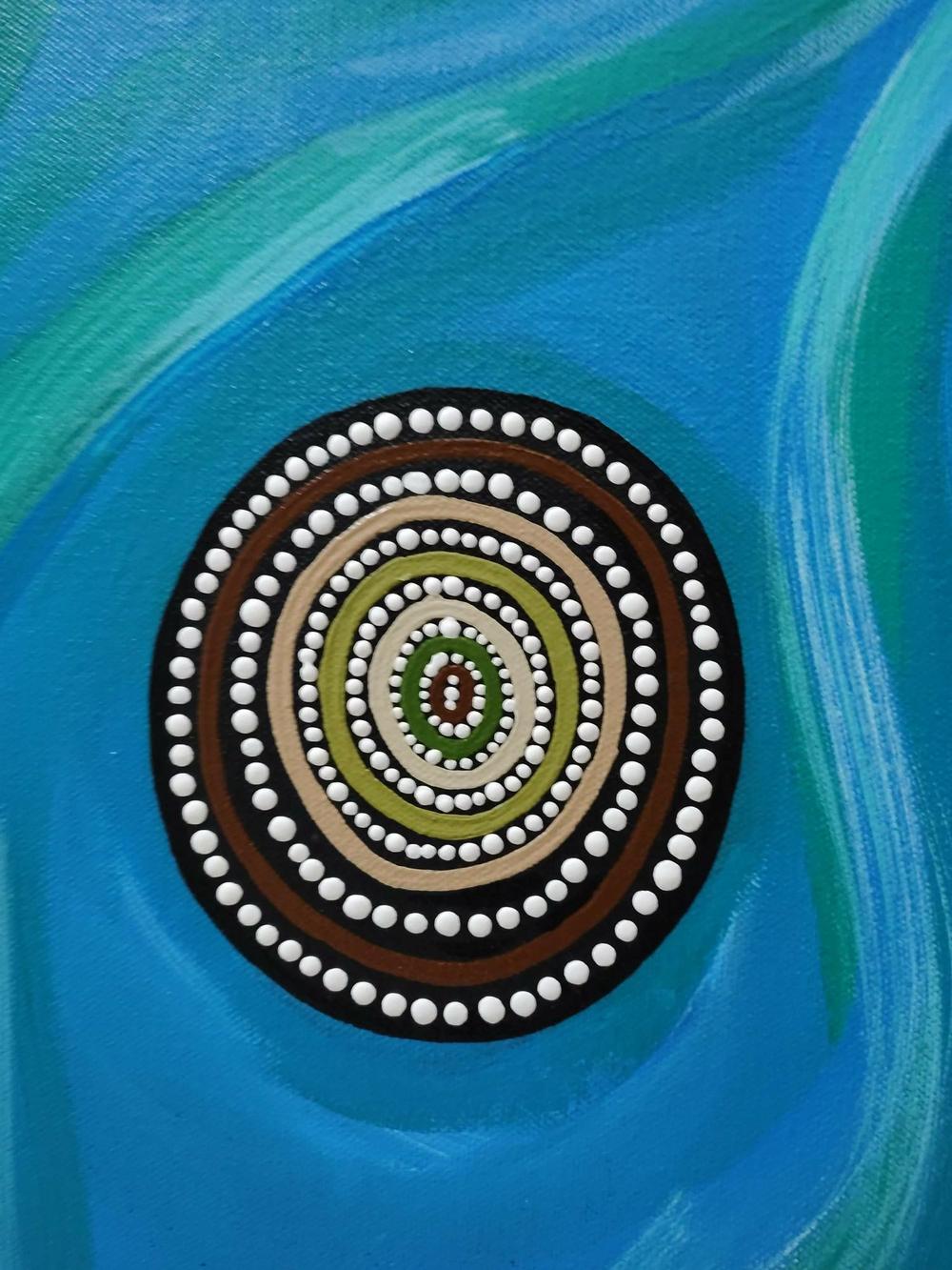 Jelly fish mob in deep water dreaming , Original Artwork-by-Emma Rigney-original art-Gioia